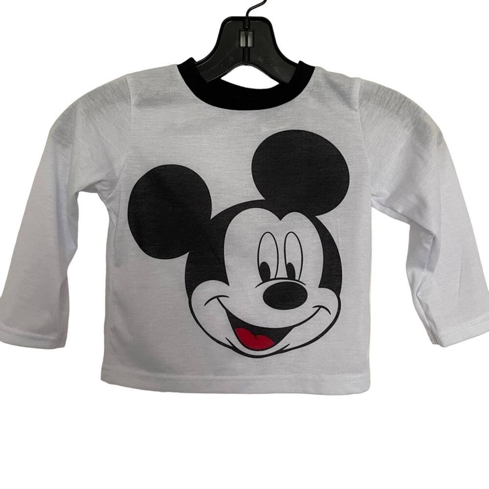 Disney Toddler  white 4T Mickey Mouse Pajama top Long sleeve